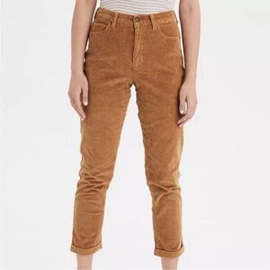 American Eagle Outfitters Mom Jeans Soft Corduroy Camel 6